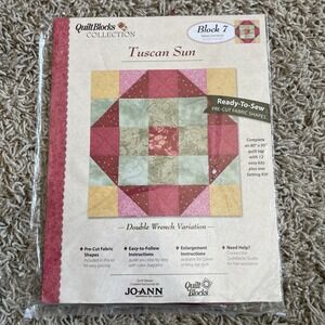 TUSCAN SUN Quilt Block of the Month Kit Block #7 Double Wrench Jo-Ann Fabrics